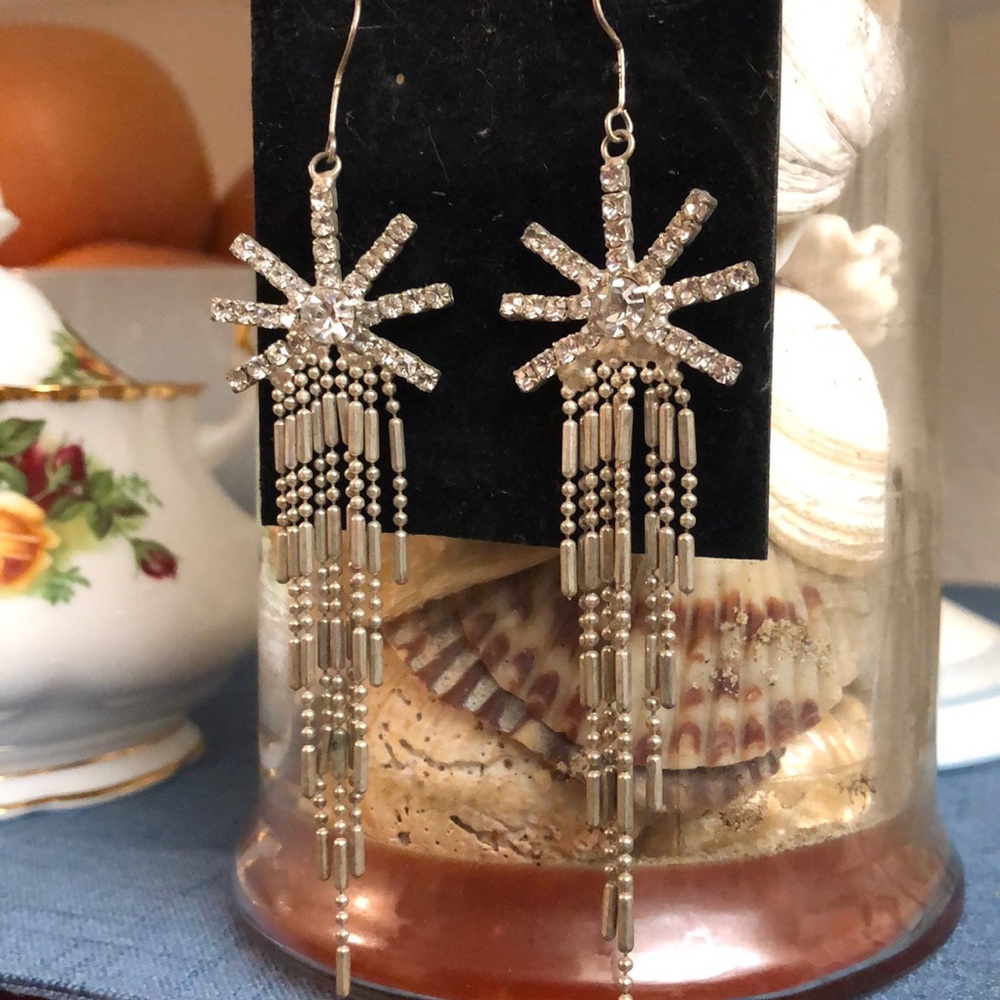 Sparkling Crystal Star Dangling Earrings ❤️